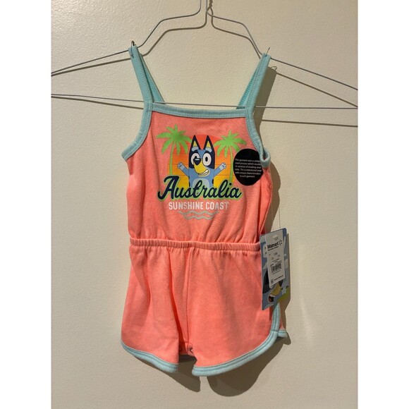 **3 for $20** NWT Bluey Pink Romper - 12M - Picture 1 of 3